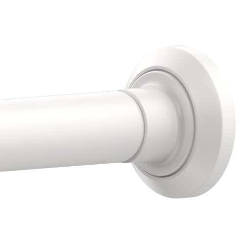 ENJOYBASICS Shower Curtain Rod 30 to 88 Inches, Stainless Steel Adjustable Spring Tension Rods No Drill for Bathroom, Closet, Window, Room Divider, Never Rust, Non Slip, White