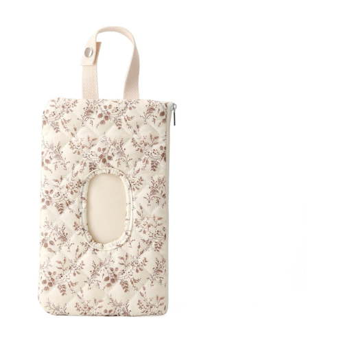 A Floral Quilted Wet Wipes Holder Portable Diaper Bag For Travel