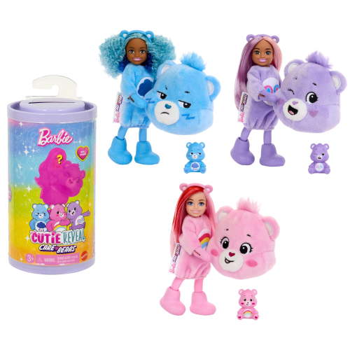 Barbie Cutie Reveal Care Bears Series Chelsea Small Doll & Accessories, 6 Surprises (Styles May Vary)