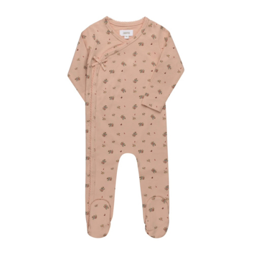 Baby Girl Footie – Pink – Floral Print