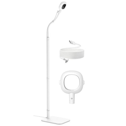 Floor Stand for Nanit Baby Monitor, Baby Camera Stand for Nanit Pro/Plus with Anti-Fall Design & Heavy-Duty Base, 37-69" Adjustable Height Flexible Baby Camera Mount for Crib, No Tools or Wall Damage