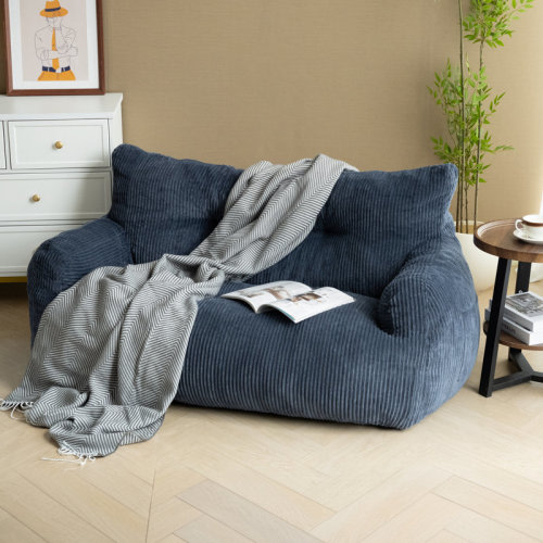 Colman 59" Wide Bean Bag Chair,Corduroy Lazy Sofa,Loveseat | Wayfair
