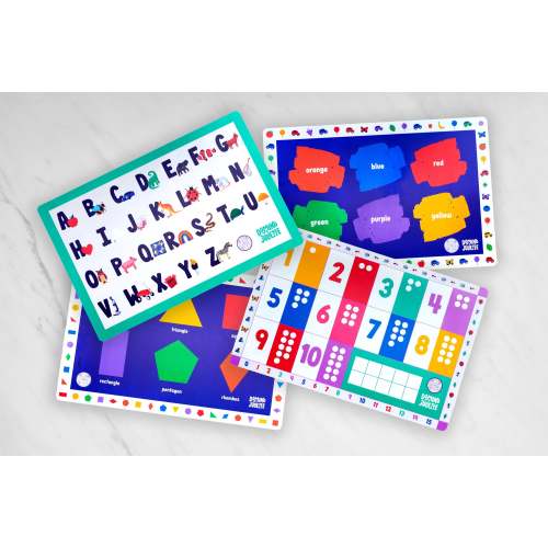 4-Pack Placemat Bundle: “Now I Know My” | D&J – Domino & Juliette