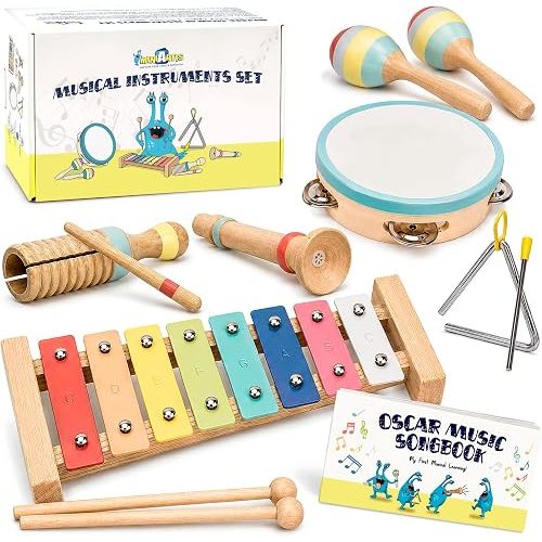 Baby Musical Instruments Set for Toddlers 1-3 Music Toys with Xylophone