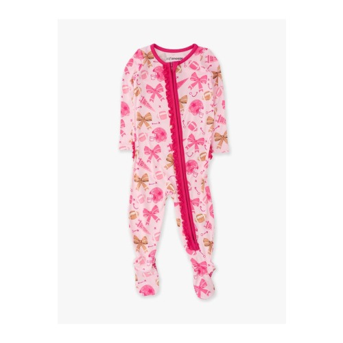 SoftSnooze Ruffle One Piece Footie Pajama