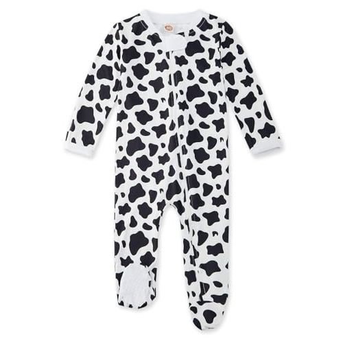 UNIFACO Baby Girls Boys Footed Pajamas One-Piece Sleeper Snug Fit Sleep and Play Zip Front Footie Romper 0-12 Month | Soft stretch fabric, built-in footies for everyday sleep and play comfort