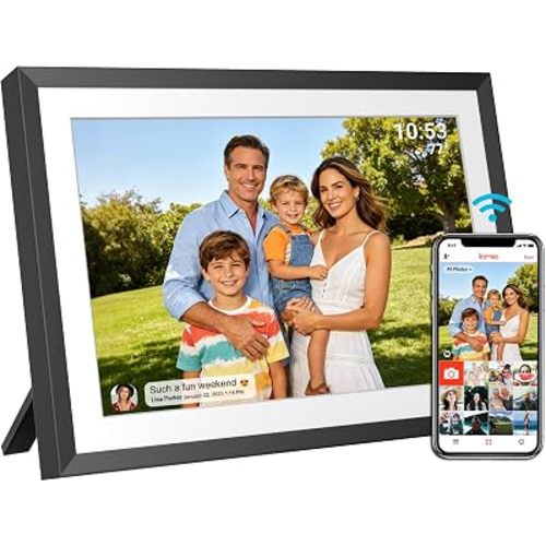 32GB FRAMEO 10.1 Inch Smart WiFi Digital Photo Frame 1280x800 IPS LCD Touch Screen, Auto-Rotate Portrait and Landscape, Share Moments Instantly via Frameo App from Anywhere