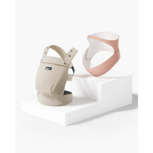 Purehug Baby Carrier Khaki Color and Ergonest Belly Band | Comfort Bundle - CA