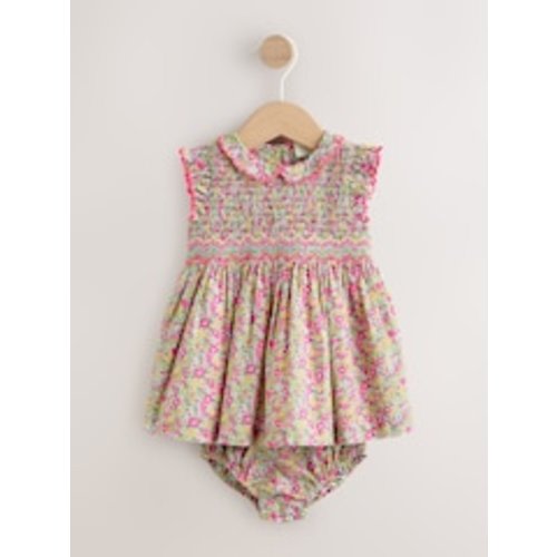 Buy Pink Floral Woven Baby Dress and Knickers Set 2 Piece (0mths-2yrs) from Next USA