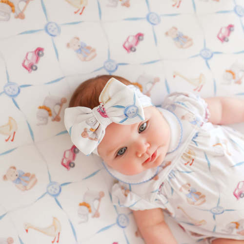 Toys White Baby Girl Big Bow Headwrap | Oxford