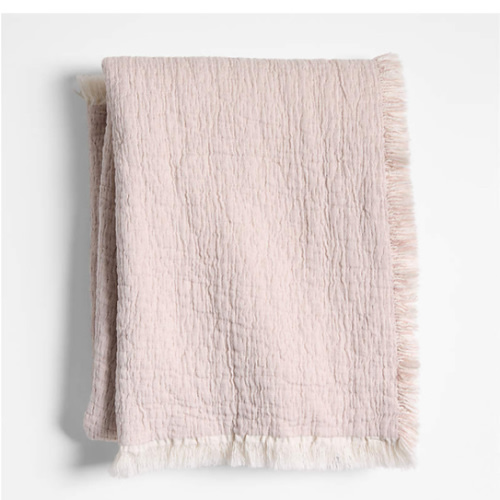 Supersoft Organic Cotton Gauze Classic Mauve Pink Baby Stroller Blanket + Reviews | Crate & Kids