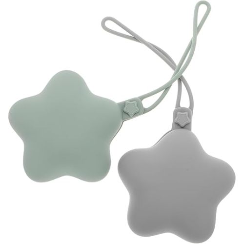 2pcs Silicone Pacifier Holder Case Portable Pacifier Storage Box Dustproof and Clean for Boys and Girls