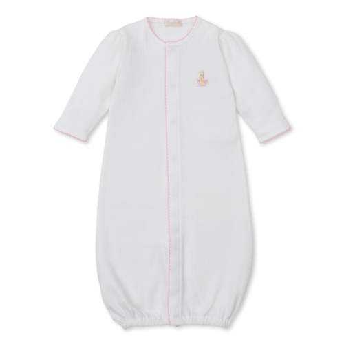 Premier Noah's Ark White/Pink Hand Emb. Conv. Gown