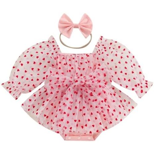Baby Girl Romper Dress Sequins Puff Sleeve Organza Dresses Newborn Baby Girls Summer Clothes with Headband