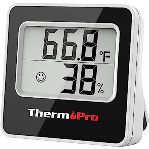 Amazon.com: ThermoPro TP157 Hygrometer Indoor Thermometer for Home, Room Thermometer Humidity Meter with Accurate Temperature Humidity Sensor for Greenhouse Baby Room Office-1 Pack : Patio, Lawn & Garden