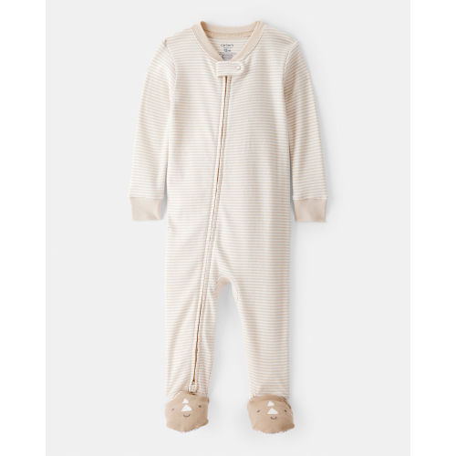 Baby Boy Rhino 100% Cotton Long-Sleeve 2-Way Zip 1-Piece Pajamas - White - Carter's | Carter's