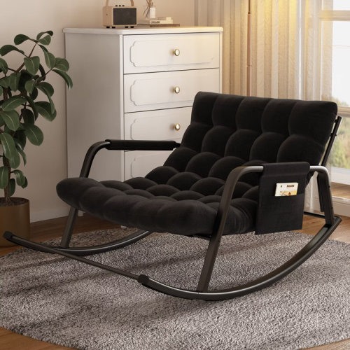 Ebern Designs Rocking Chair for Living Room Double Papasan Chair with Cushion Indoor Outdoor & Reviews | Wayfair