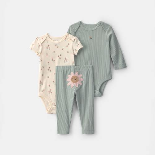 Carter's Baby Girls 3-pc. Pant Set, Color: Green - JCPenney