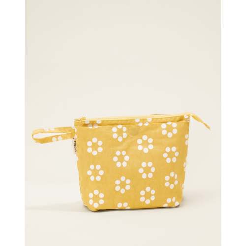 Quick Change Kit Bag Diaper Clutch Baby Bag With Changing Mat | Sunshine Dots - Storq by Kindred Bravely