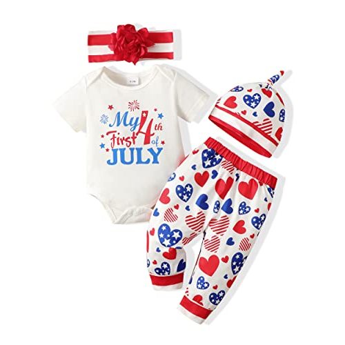 Renotemy Newborn Infant Baby Girl Clothes Summer Outfits Infant Romper Pants Cute Toddler Girl Clothes Gift Set