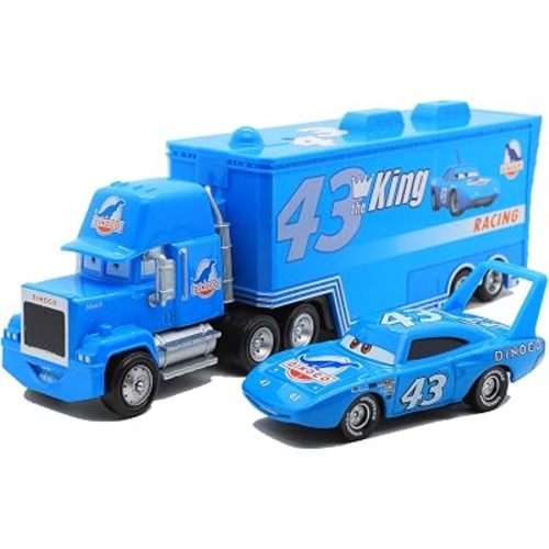 Toy Car Set: King Race Car Transporter (King)