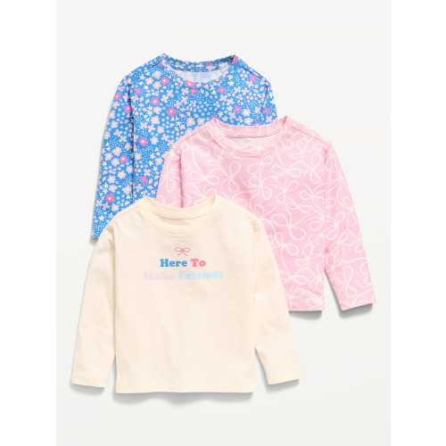 Long-Sleeve T-Shirt 3-Pack for Toddler Girls