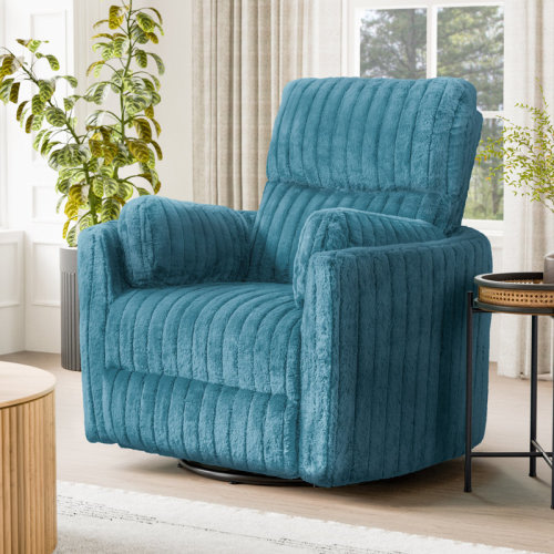 Latitude Run® Spinelli Chenille Power Swivel Glider Recliner | Wayfair