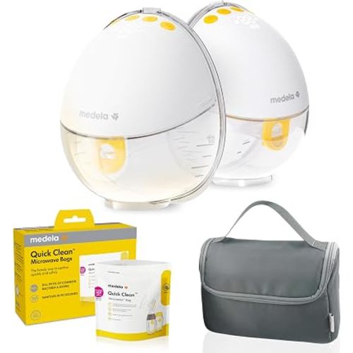 Medela Motion InBra Double Wearable Breast Pump + Quick Clean Bags