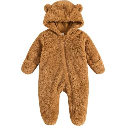 Jecson Baby Bear Outfit Newborn Clothes Infant Snowsuit Hooded Jumpsuit