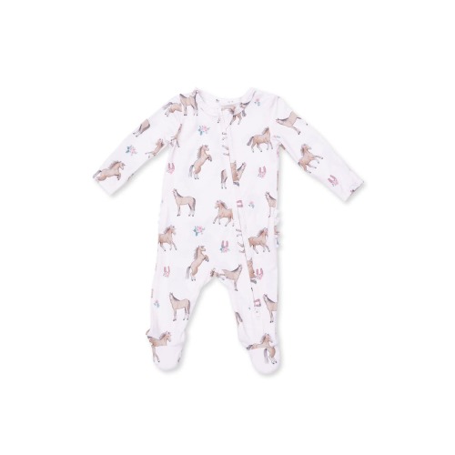 Kids' I Love Horses Two-Way Ruffle Footie