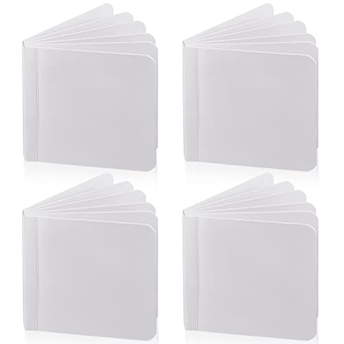 Gueevin 4 Pcs Hardcover Blank Board Book for Kids Chunky Thick Pages Book for Students Adults Sketching Drawing Writing School Office (5 x 5 Inch)