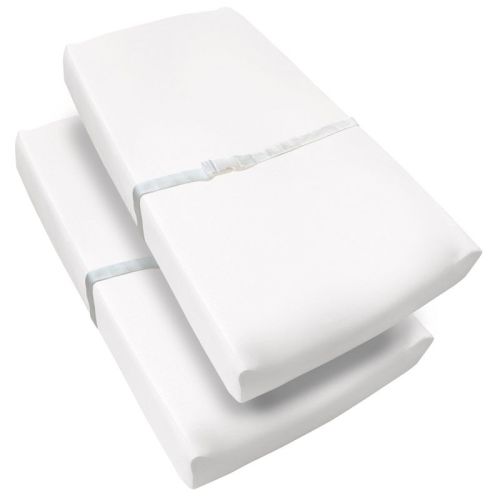 BreathableBaby Waterproof Cover, For 32" x 16"/81 x 41 cm Changing Pad, White (2-Pack)
