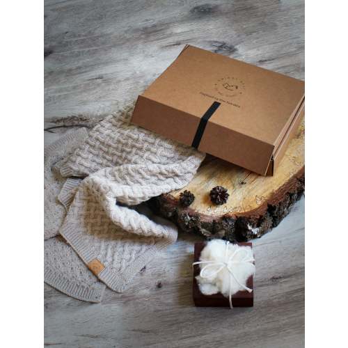 Copy of 100% Merino Wool Luxury Baby Blanket | BRAIDS, Cream