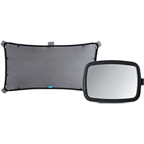 Munchkin® Brica® Magnetic Stretch to Fit™ Sun Shade and 360 Pivot Baby in-Sight® Wide-Angle Adjustable Car Mirror