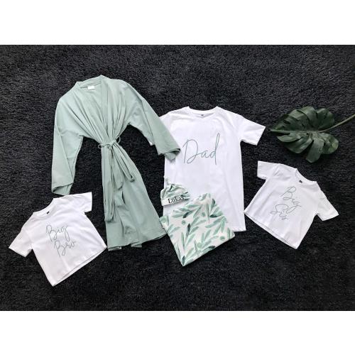 Matching family pajamas Mommy and me outfits Robe and Shirts boy or girl. Comfortable gown outfits for labor & delivery. Baby shower gift.