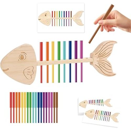 Montessori Fishbone Matching Toy - Color Sorting and Sensory Matching Game Fine Motor for 3+Years Kids Toys