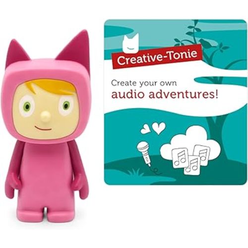 Tonies Creative Audio Character - Record and Upload up to 90 Minutes of Your Own Stories and Songs - Pink/Light