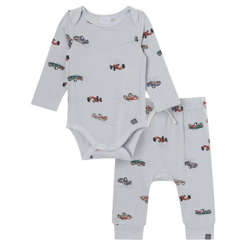 Modern Moments by Gerber Baby Boy Bodysuit and Pant Outfit Set, 2-Piece, Sizes 0/3 Months - 18 Months