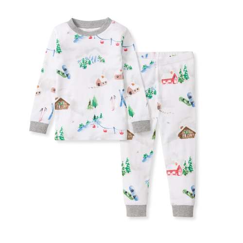 Ski Slopes Cotton Two-Piece Pajamas | Burt’s Bees Baby® – Burt's Bees Baby