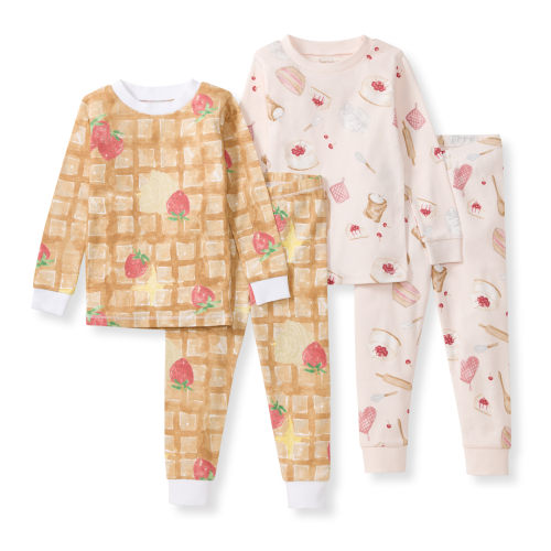 Waffle & Cheesecake Organic Two-Piece Pajamas 2 Pack – Burt's Bees Baby