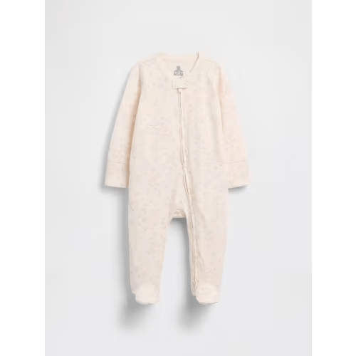 Baby Organic Cotton Floral Footed One-Piece