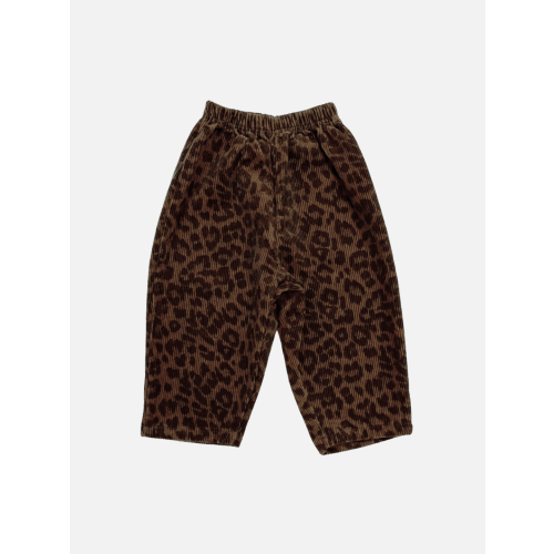 LEOPARD CORDUROY PANTS