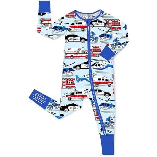 babee Reshinee Bamboo Viscose Baby Convertible Footie Pajama, Zipper Pajamas for Baby Boys & Girls, Sleep & Play Footed