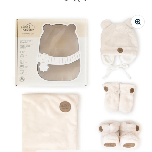 Coffret cadeau Ourson Minky pour bébé (4 accessoires)