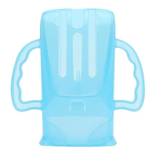 Squeeze Proof Holder for Food Pouches & Juice Boxes, Universal Multipurpose Design, Makes Baby More Fond of Self-Feeding, Prevent Messes, Food Safe (Blue)