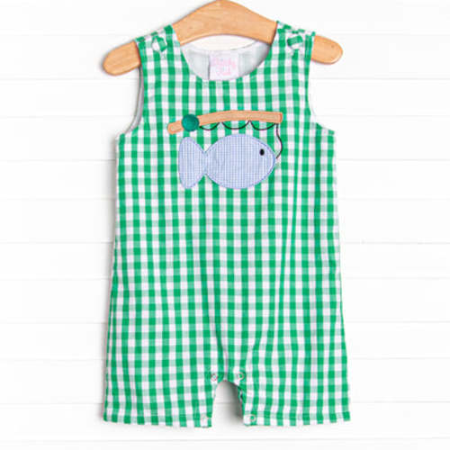 Reel 'Em In Applique Jon Jon, Green – Stitchy Fish