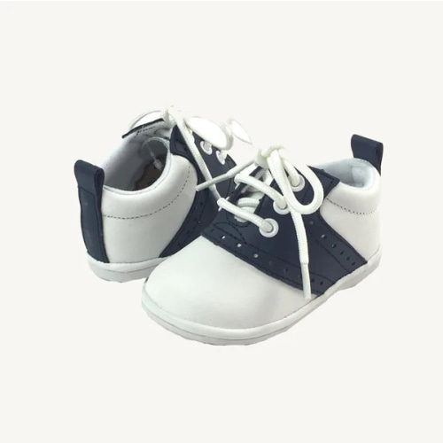 The Beaufort Bonnet Co. Angel Baby Austin Shoes - White with Navy