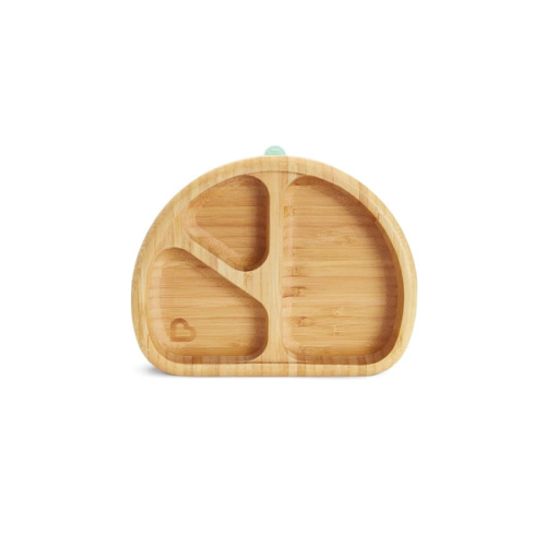 Munchkin® Bambou™ Divided Suction Plate - Eco-Friendly Bamboo Dinnerware for Babies and Toddlers