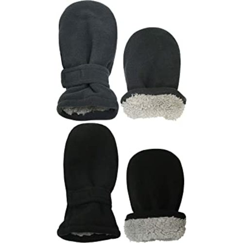 N'Ice Caps Baby Toddler Mittens Kids 2 Pairs Fleece Gloves Winter Warm Sherpa Lined