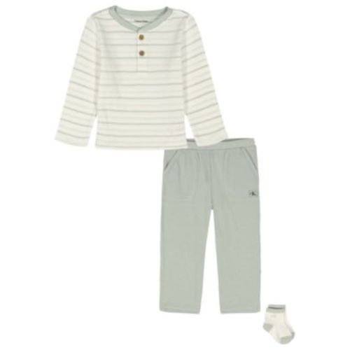 Baby Boys' Striped T-Shirt, Pants and Socks, 3-Piece Set